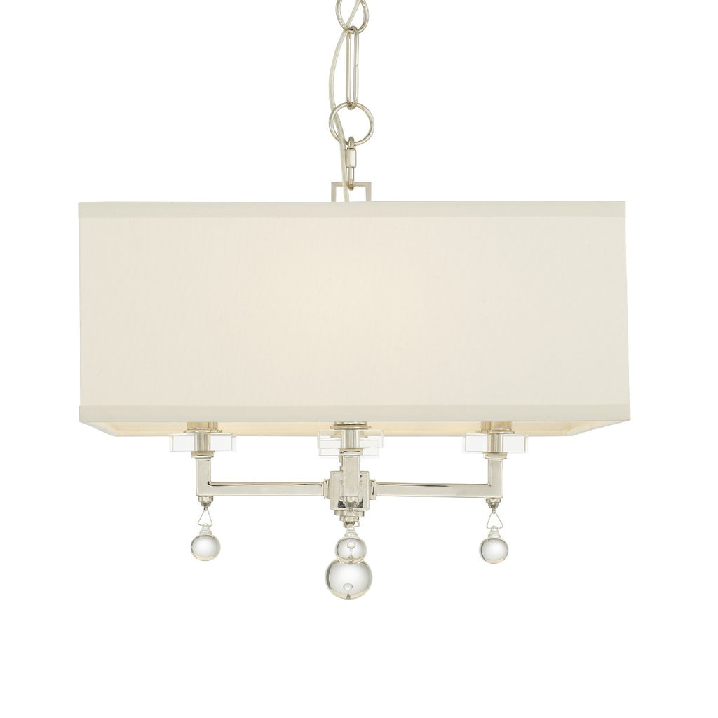 Crystorama Crystorama Paxton 4 Light Polished Nickel Mini Chandelier