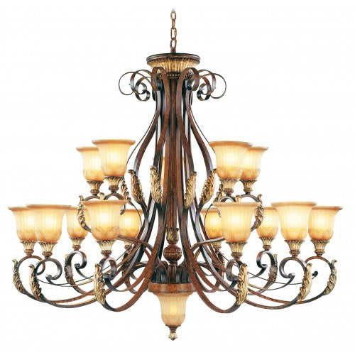 16 Light Verona Bronze Chandelier Livex