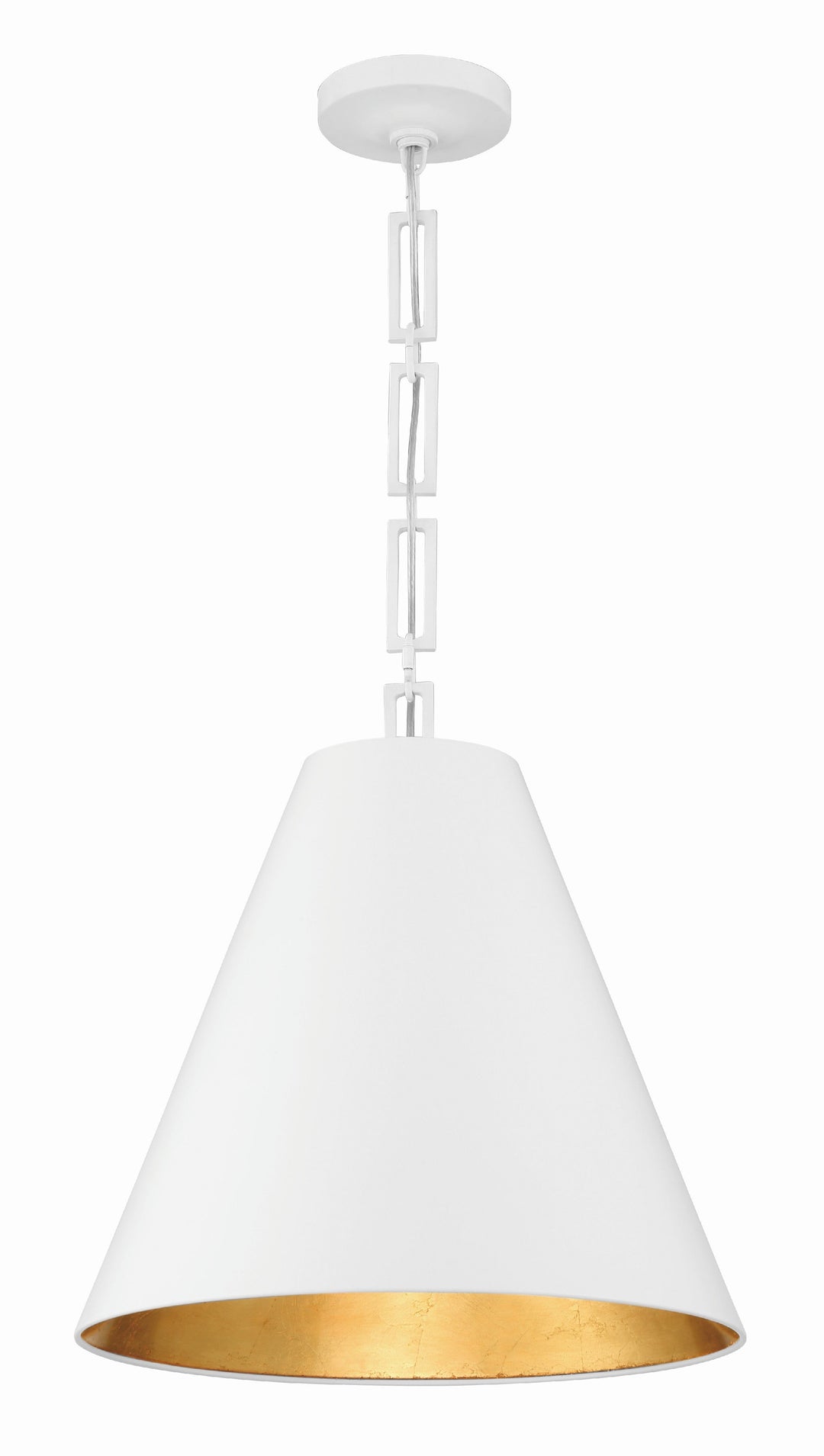 Crystorama Crystorama Brian Patrick Flynn Alston 3 Light Matte White + Antique Gold Chandelier