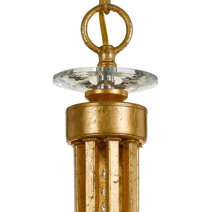 Crystorama Crystorama Bridgehampton 8 Light Hand Cut Crystal Antique Gold Chandelier