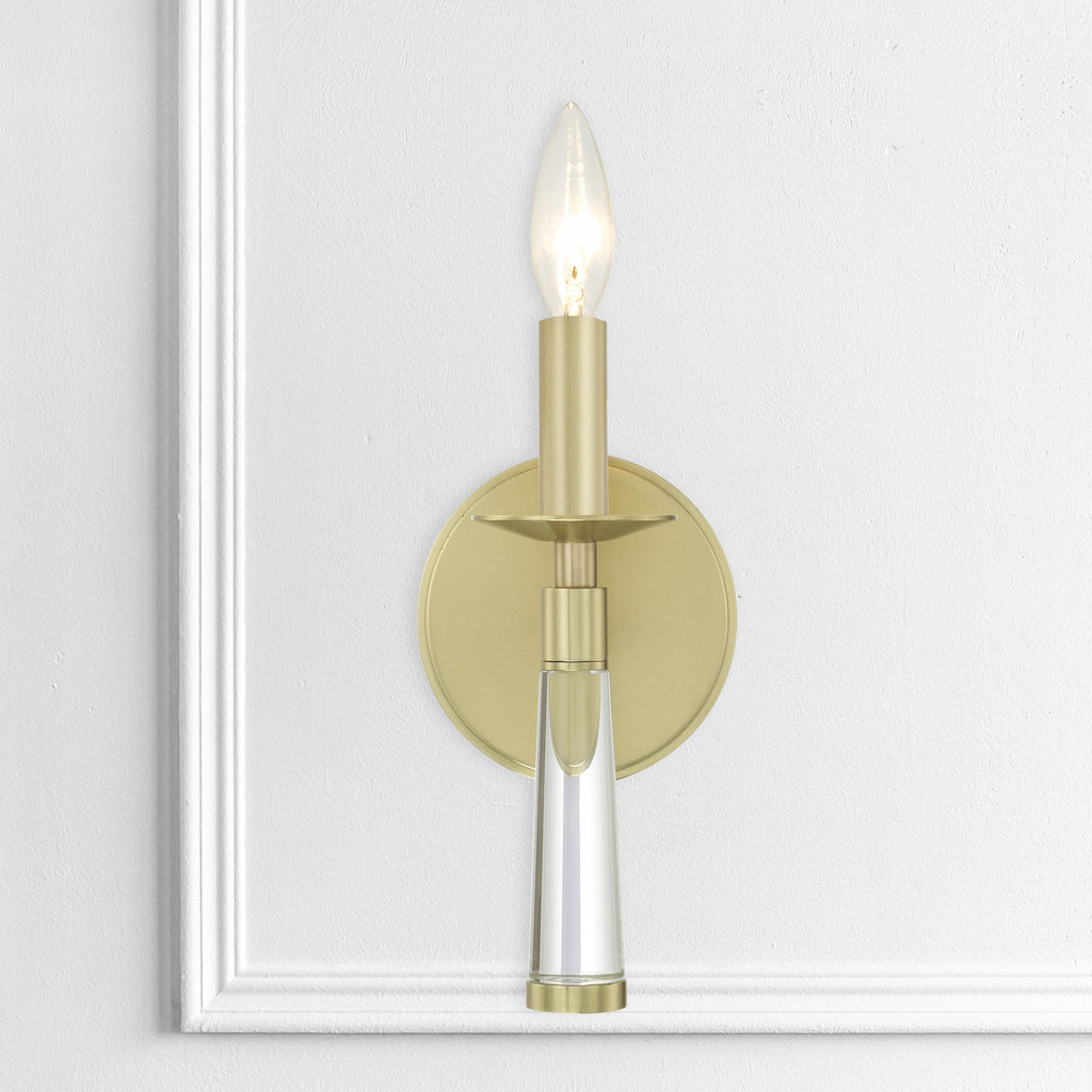 Crystorama Crystorama Baxter 1 Light Aged Brass Sconce