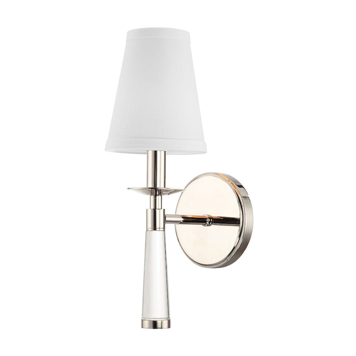 Crystorama Crystorama Baxter 1 Light Polished Nickel Sconce