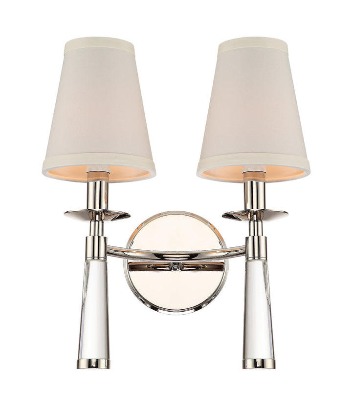 Crystorama Crystorama Baxter 2 Light Polished Nickel Bronze Sconce