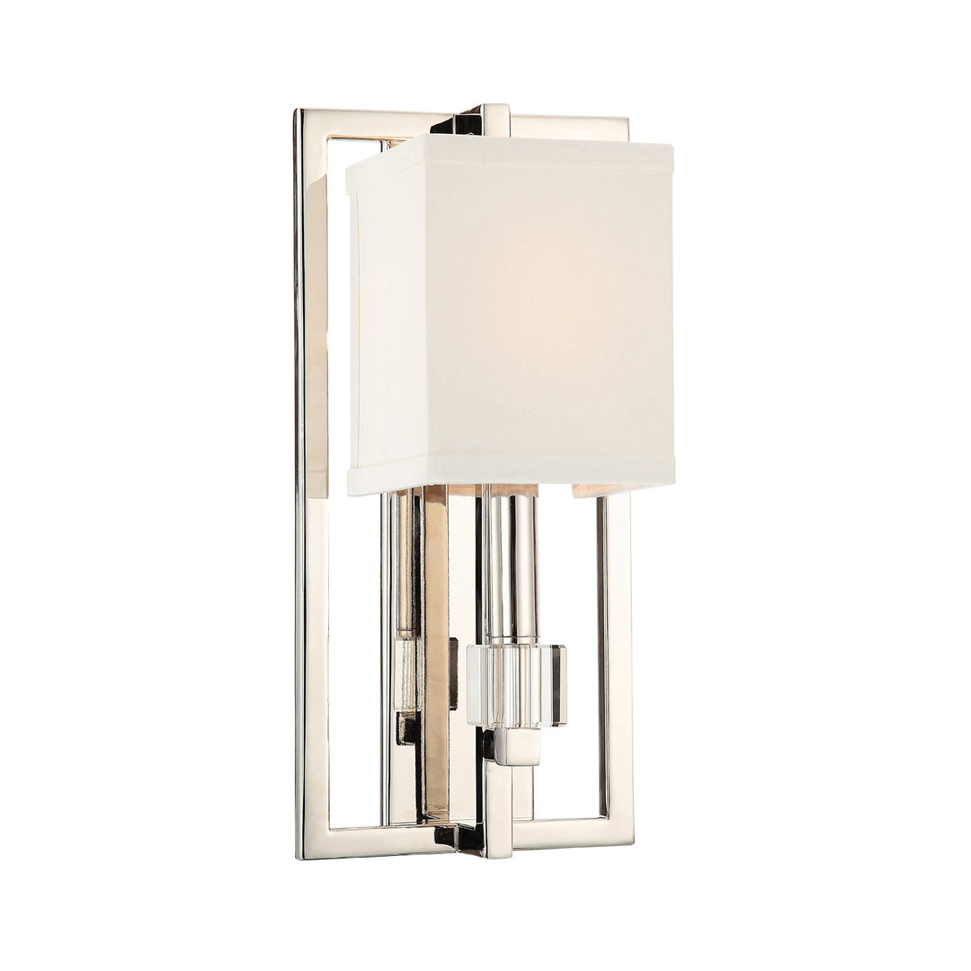 Crystorama Crystorama Dixon 1 Light Polished Nickel Sconce