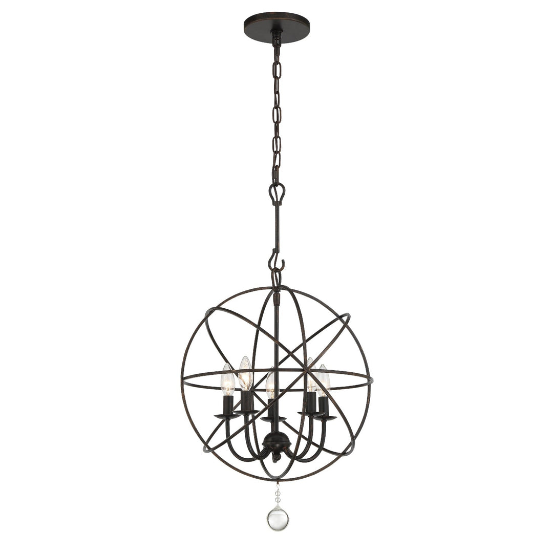Crystorama Crystorama Solaris 5 Light English Bronze Mini Chandelier