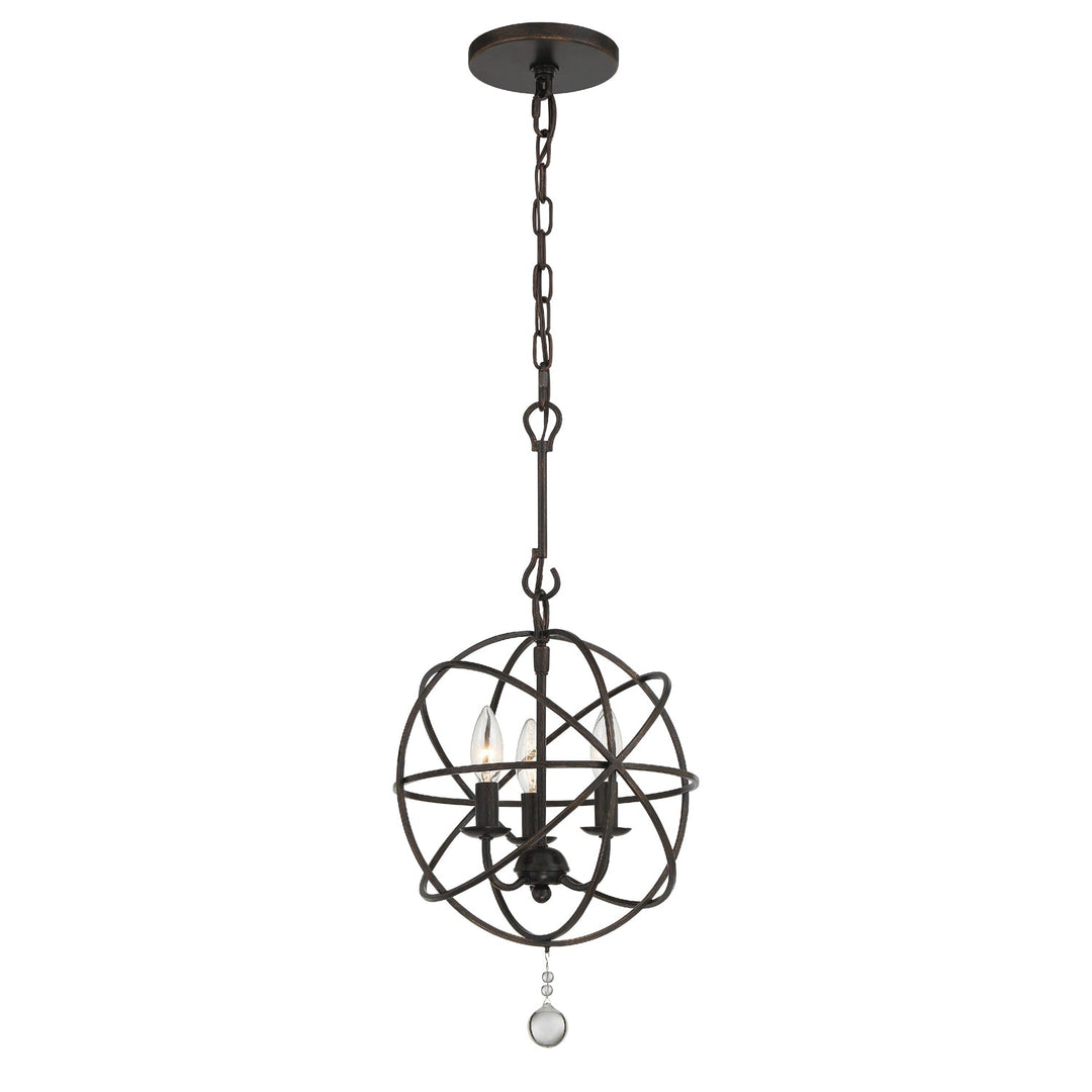 Crystorama Crystorama Solaris 3 Light English Bronze Mini Chandelier