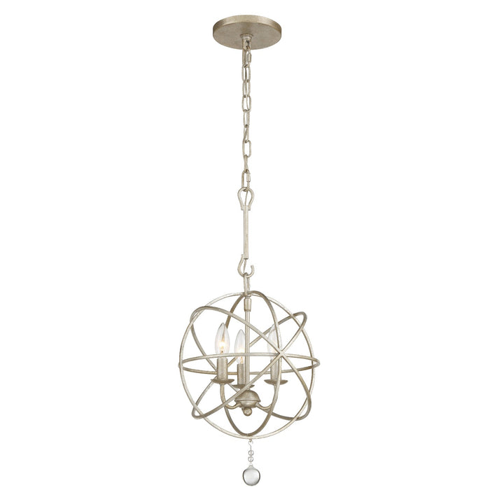 Crystorama Crystorama Solaris 3 Light Olde Silver Mini Chandelier