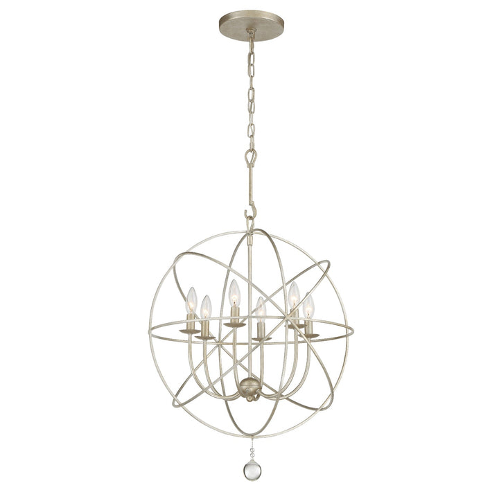 Crystorama Crystorama Solaris 6 Light Olde Silver Sphere Chandelier