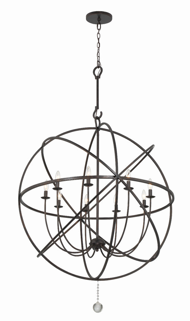 Crystorama Crystorama Solaris 9 Light English Bronze Sphere Chandelier