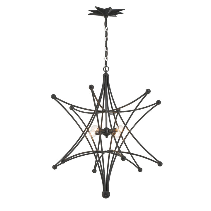Crystorama Crystorama Astro 4 Light Black Chandelier