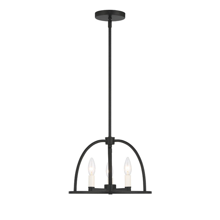 Crystorama Crystorama Abbott 3 Light Black Mini Chandelier