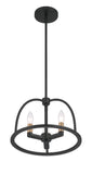 Crystorama Crystorama Abbott 3 Light Black Mini Chandelier