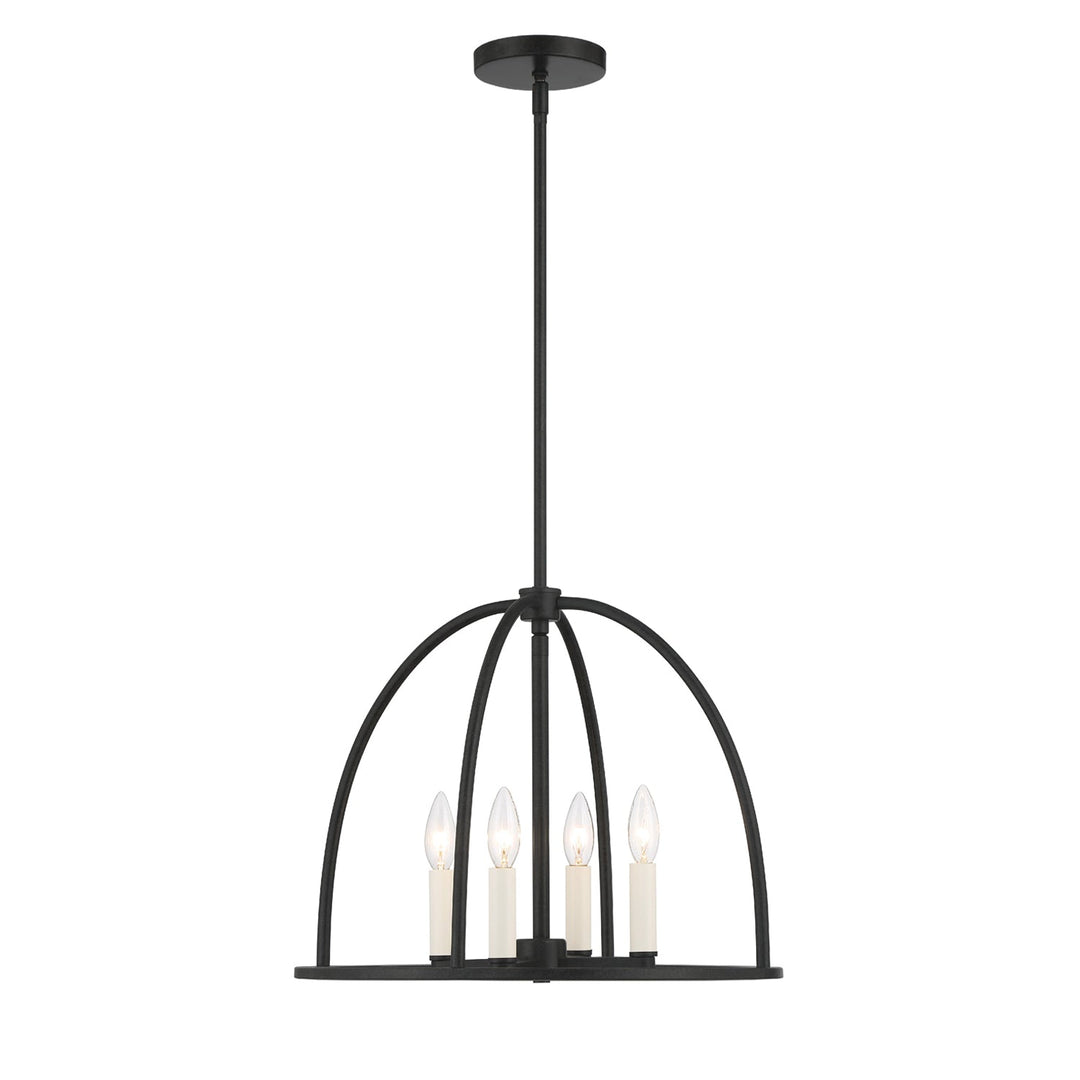 Crystorama Crystorama Abbott 4 Light Black Chandelier
