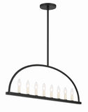 Crystorama Crystorama Abbott 8 Light Black Linear Chandelier