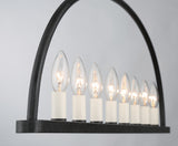 Crystorama Crystorama Abbott 8 Light Black Linear Chandelier