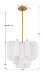 Crystorama Crystorama Addis 4 Light Aged Brass Chandelier
