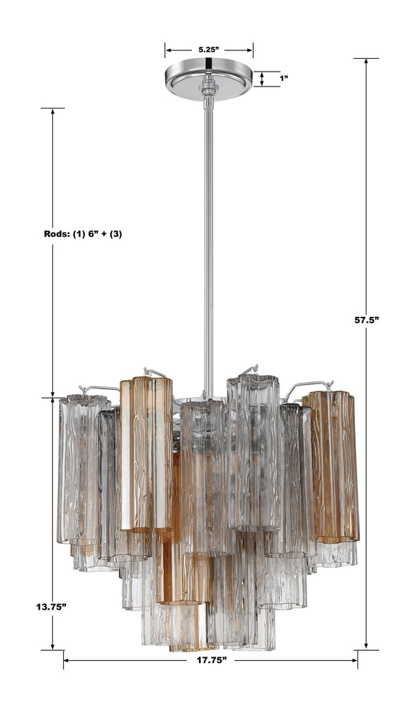 Crystorama Crystorama Addis 4 Light Polished Chrome Chandelier