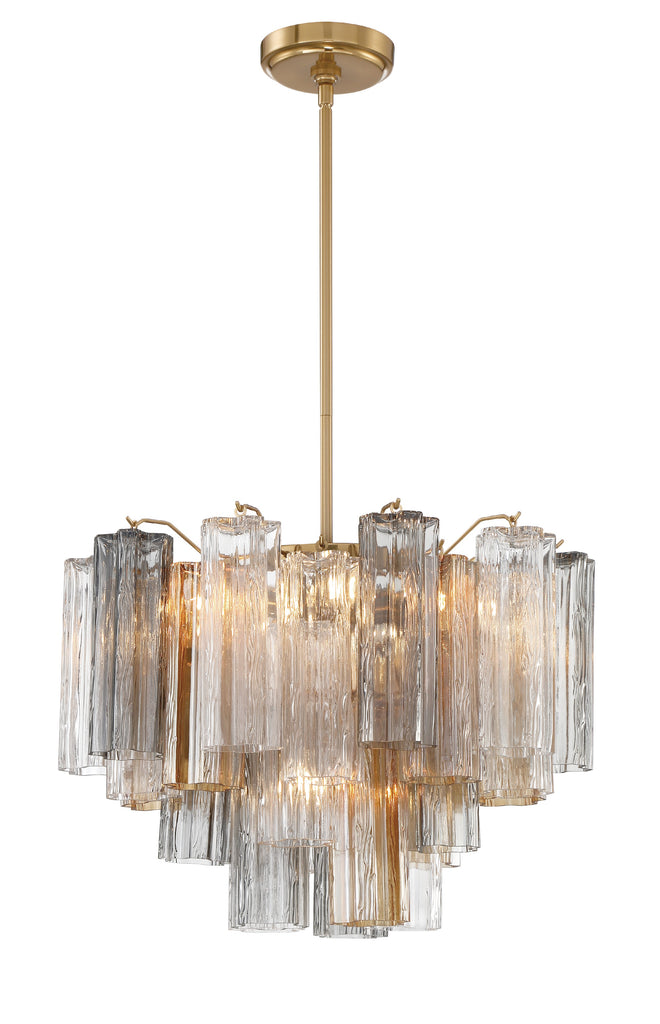 Crystorama Crystorama Addis 6 Light Aged Brass Chandelier