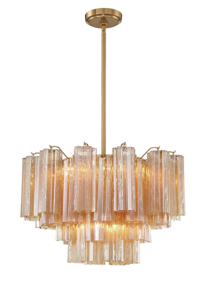 Crystorama Crystorama Addis 9 Light Aged Brass Chandelier