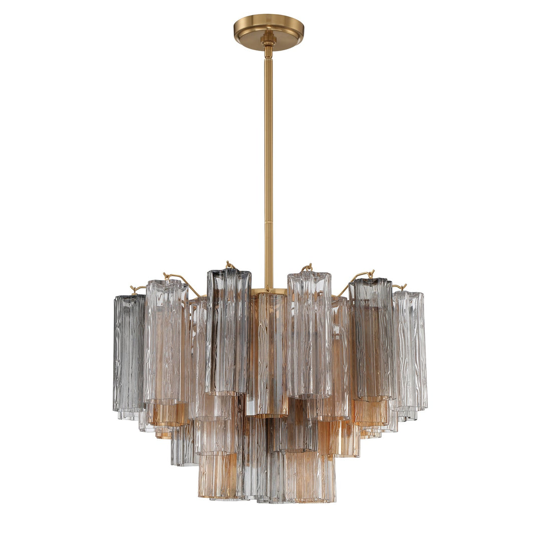 Crystorama Crystorama Addis 9 Light Aged Brass Chandelier