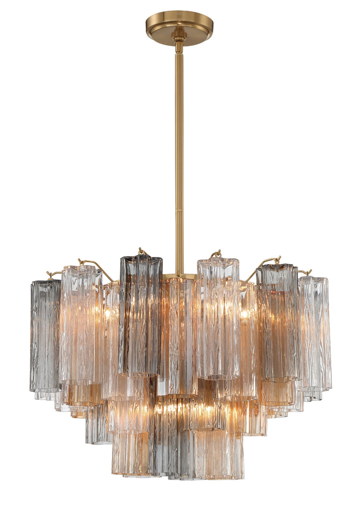 Crystorama Crystorama Addis 9 Light Aged Brass Chandelier