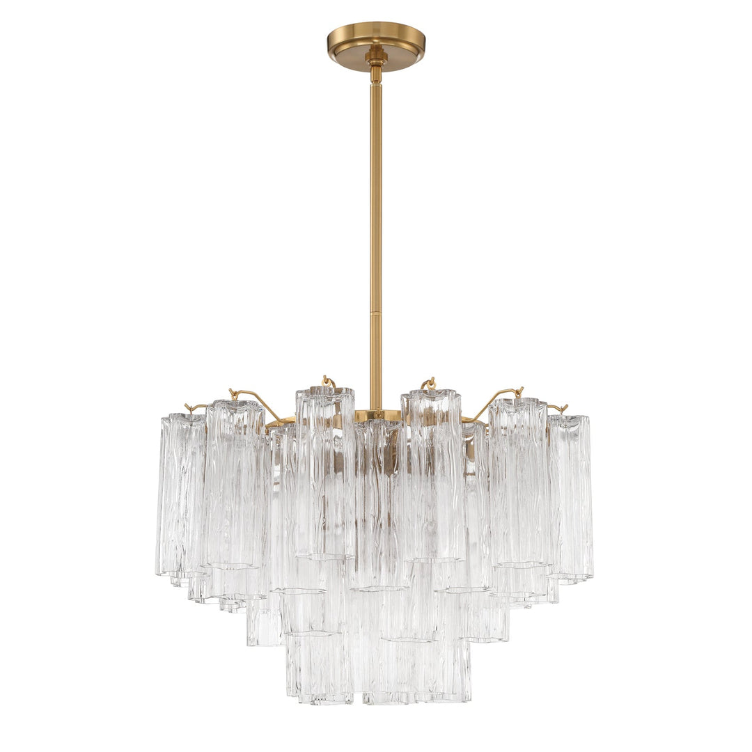 Crystorama Crystorama Addis 9 Light Aged Brass Chandelier