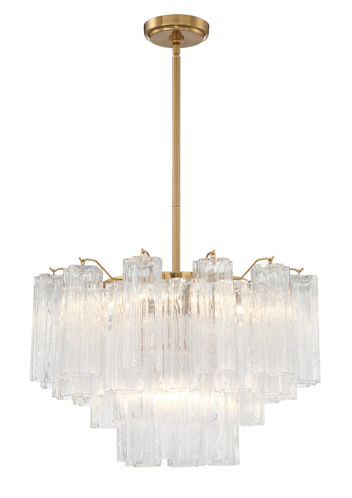 Crystorama Crystorama Addis 9 Light Aged Brass Chandelier