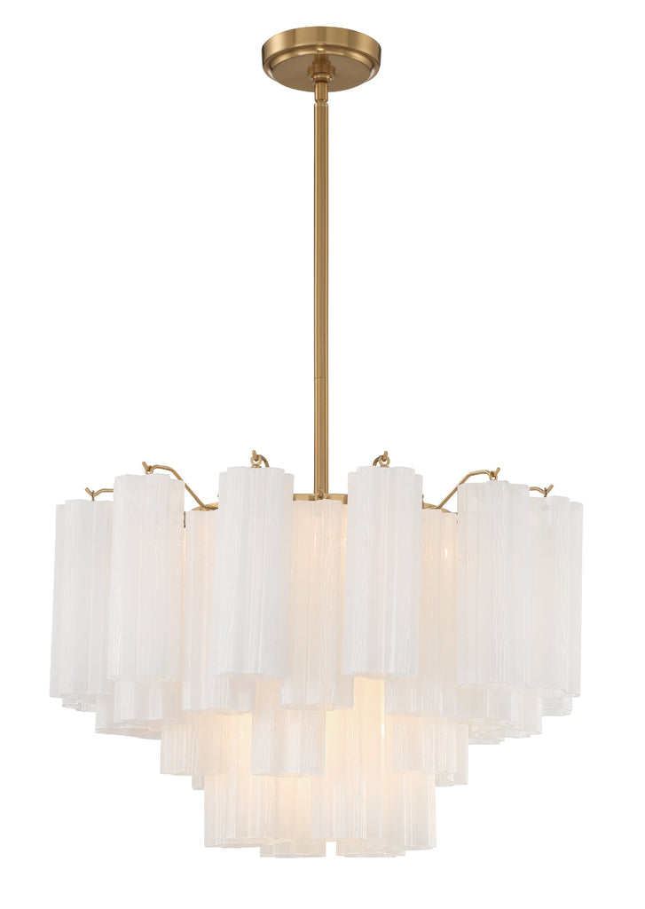 Crystorama Crystorama Addis 9 Light Aged Brass Chandelier