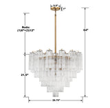 Crystorama Crystorama Addis 12 Light Aged Brass Chandelier