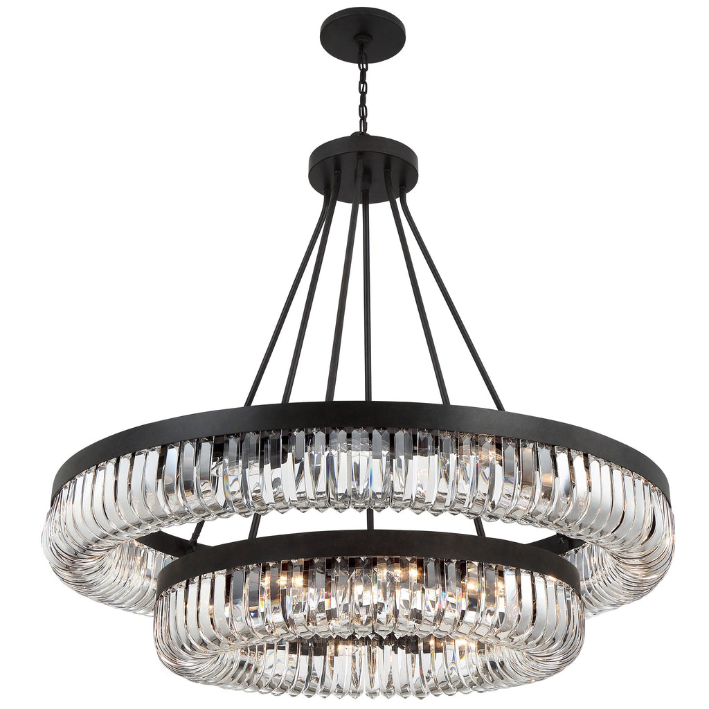Crystorama Crystorama Alister 26 Light Charcoal Bronze Chandelier