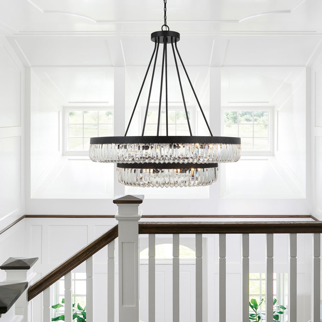 Crystorama Crystorama Alister 26 Light Charcoal Bronze Chandelier