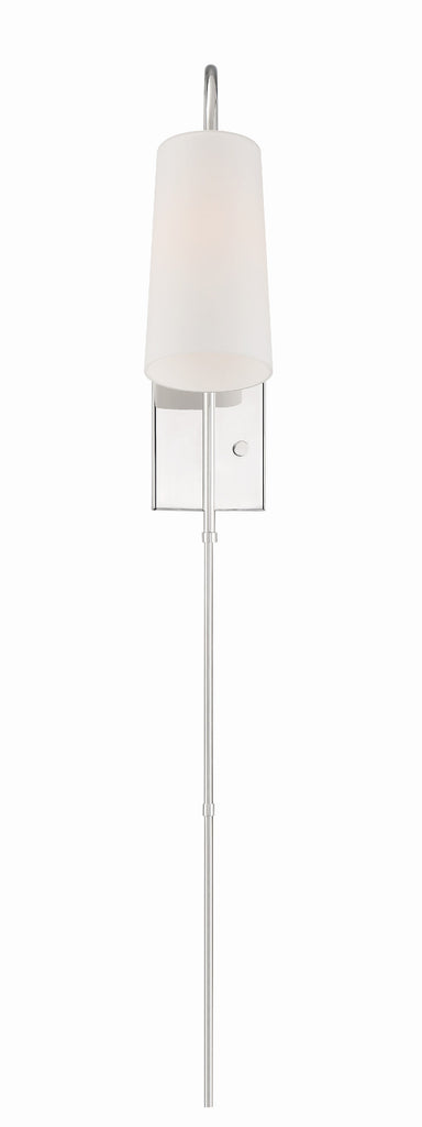 Crystorama Crystorama Alexa 1 Light Polished Nickel Task Sconce