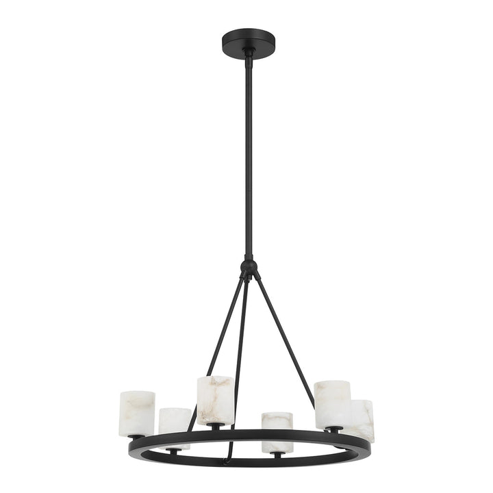 Crystorama Crystorama Aragon 6 Light Matte Black Chandelier