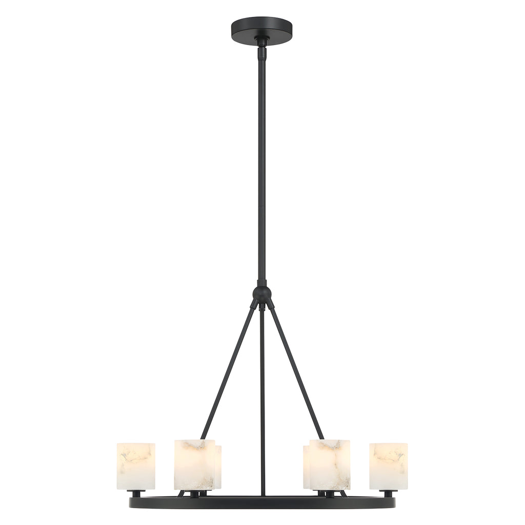 Crystorama Crystorama Aragon 6 Light Matte Black Chandelier