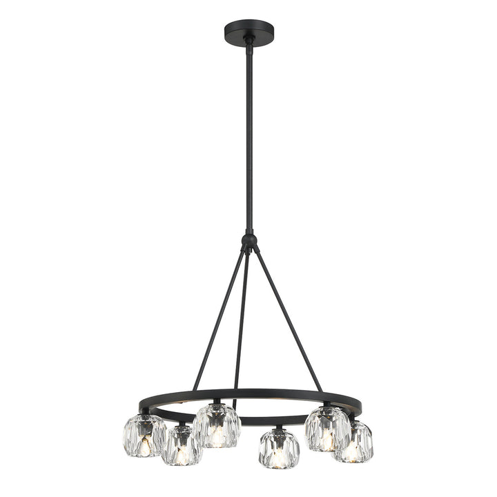Crystorama Crystorama Aragon 6 Light Matte Black Chandelier
