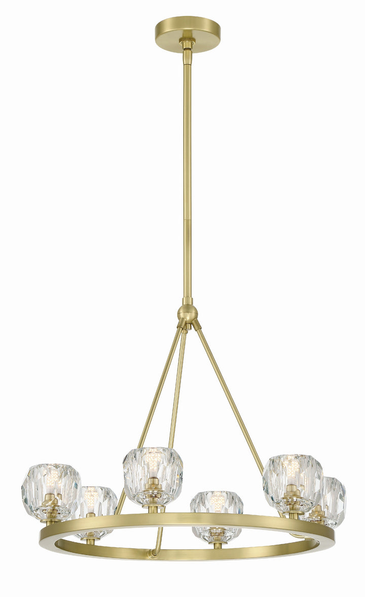 Crystorama Crystorama Aragon 6 Light Soft Brass Chandelier