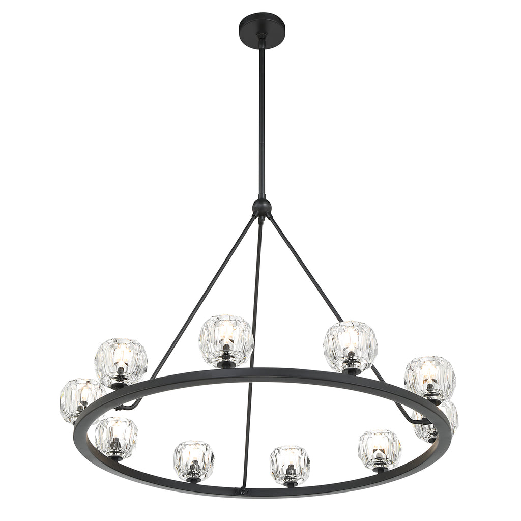 Crystorama Crystorama Aragon 10 Light Matte Black Chandelier