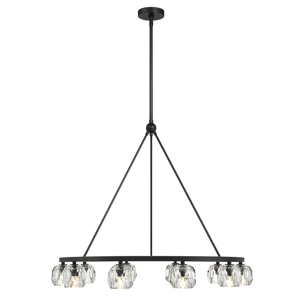 Crystorama Crystorama Aragon 10 Light Matte Black Chandelier