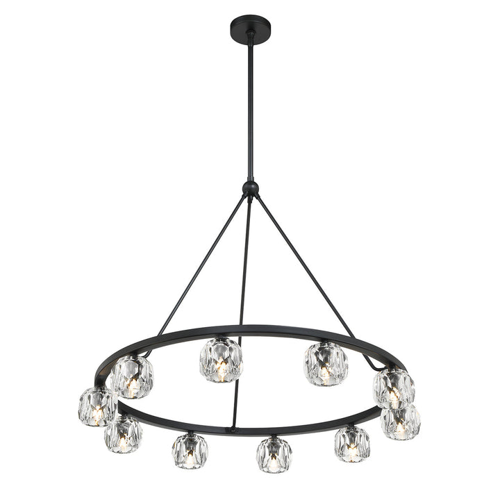 Crystorama Crystorama Aragon 10 Light Matte Black Chandelier
