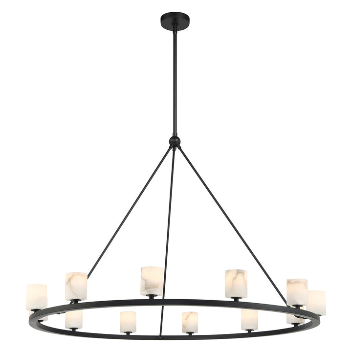 Crystorama Crystorama Aragon 12 Light Matte Black Chandelier