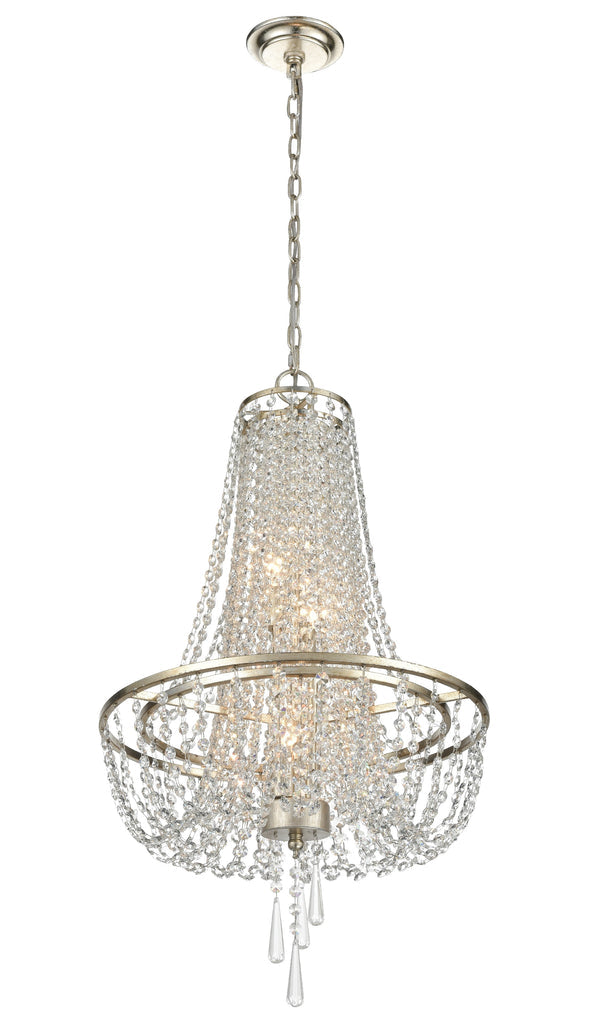 Crystorama Crystorama Arcadia 4 Light Antique Silver Chandelier