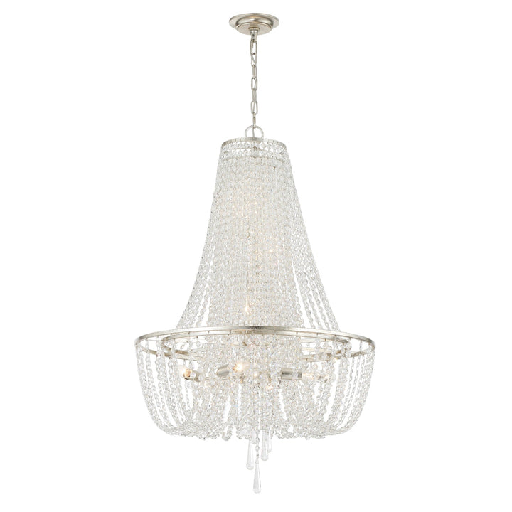Crystorama Crystorama Arcadia 9 Light Antique Silver Chandelier