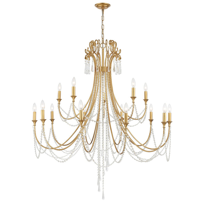 Crystorama Crystorama Arcadia 15 Light Antique Gold Chandelier