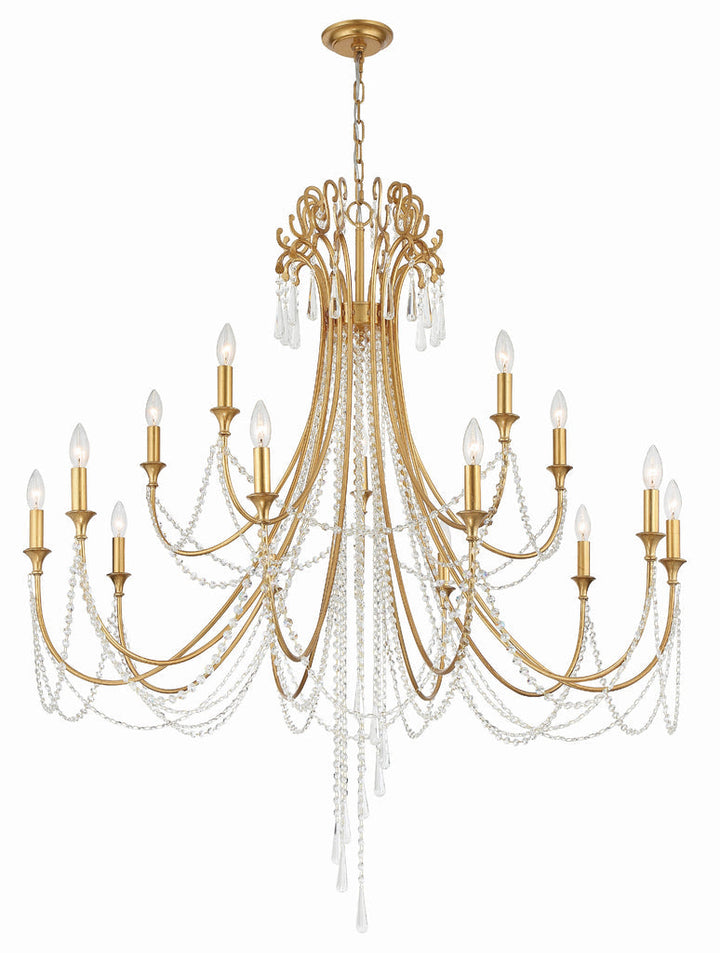 Crystorama Crystorama Arcadia 15 Light Antique Gold Chandelier