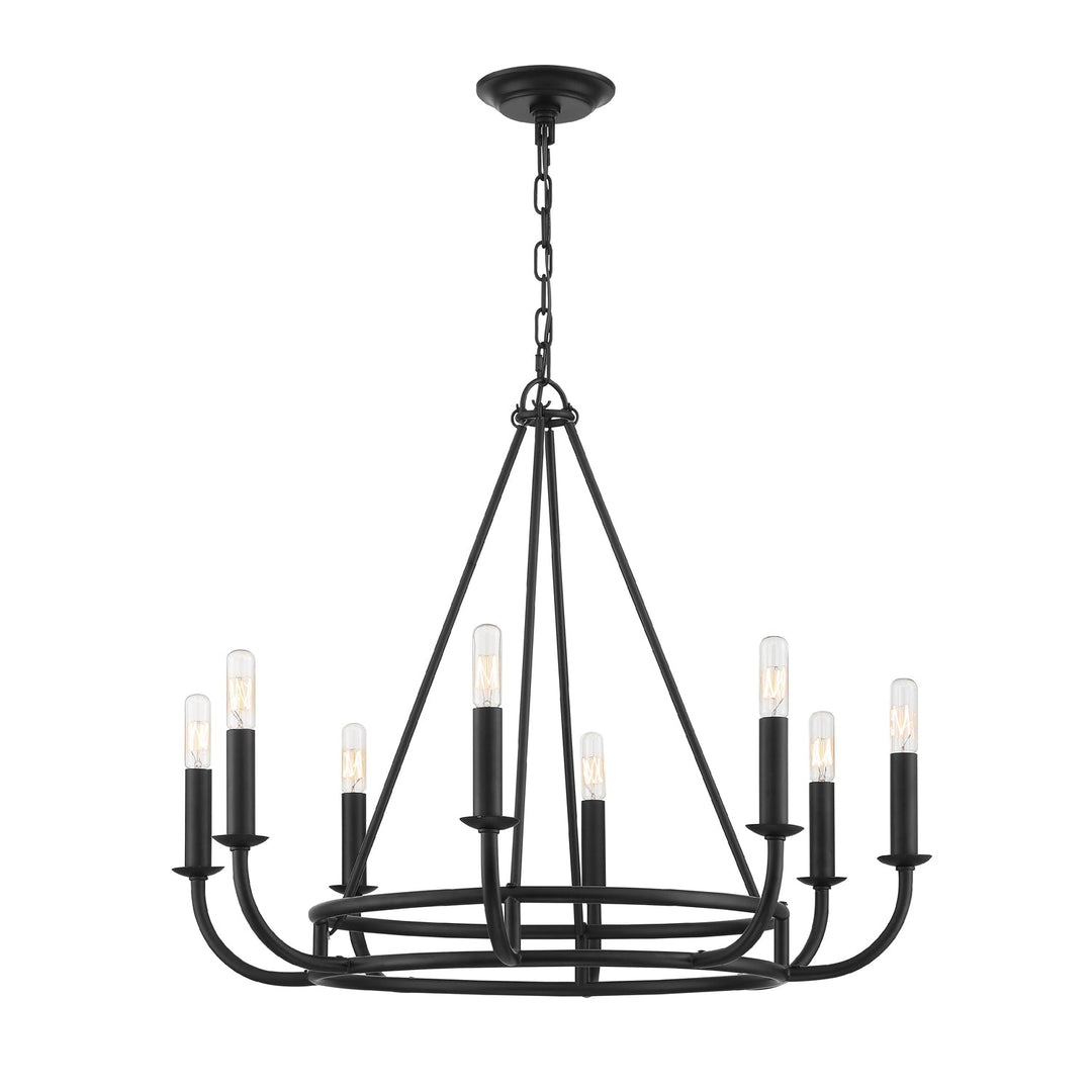 Crystorama Crystorama Bailey 8 Light Matte Black Chandelier