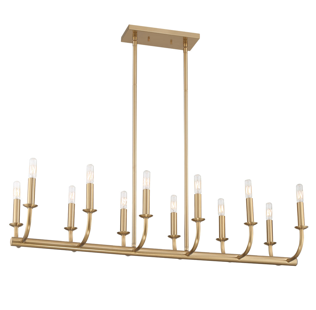 Crystorama Crystorama Bailey 12 Light Aged Brass Chandelier