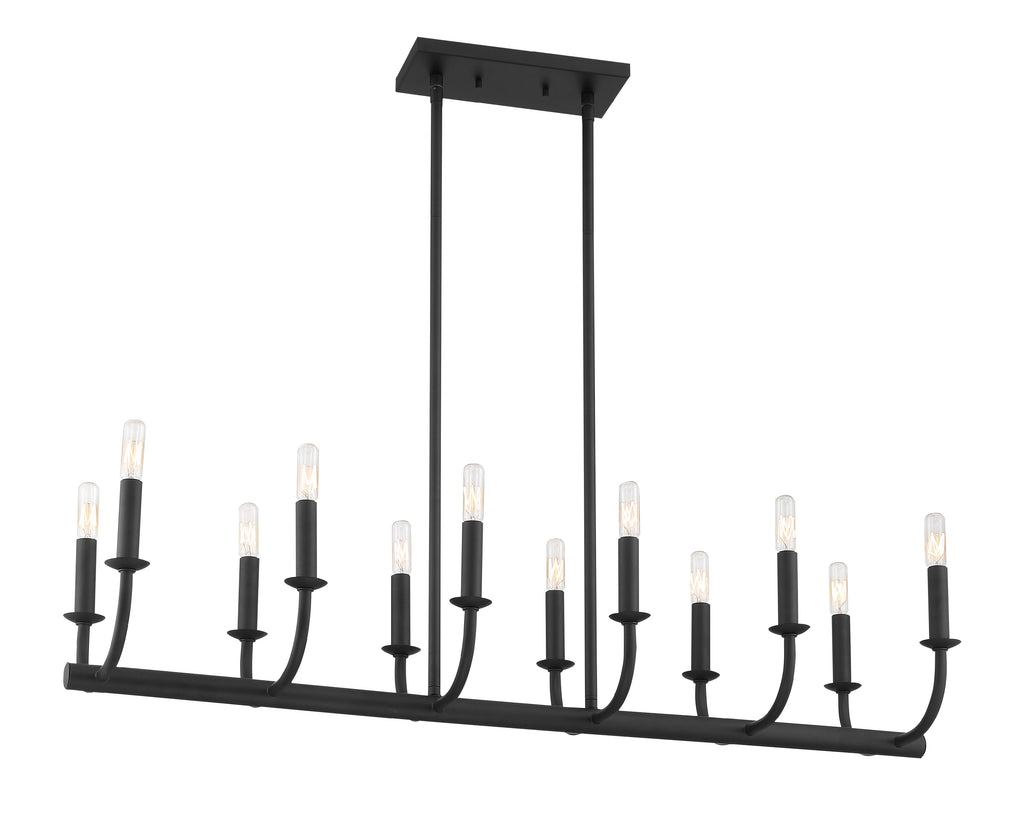 Crystorama Crystorama Bailey 12 Light Matte Black Chandelier