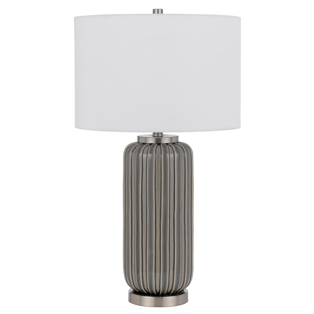 RODANO CERAMIC TABLE LAMP WITH HARDBACK DRUM SHADE Cal Lighting