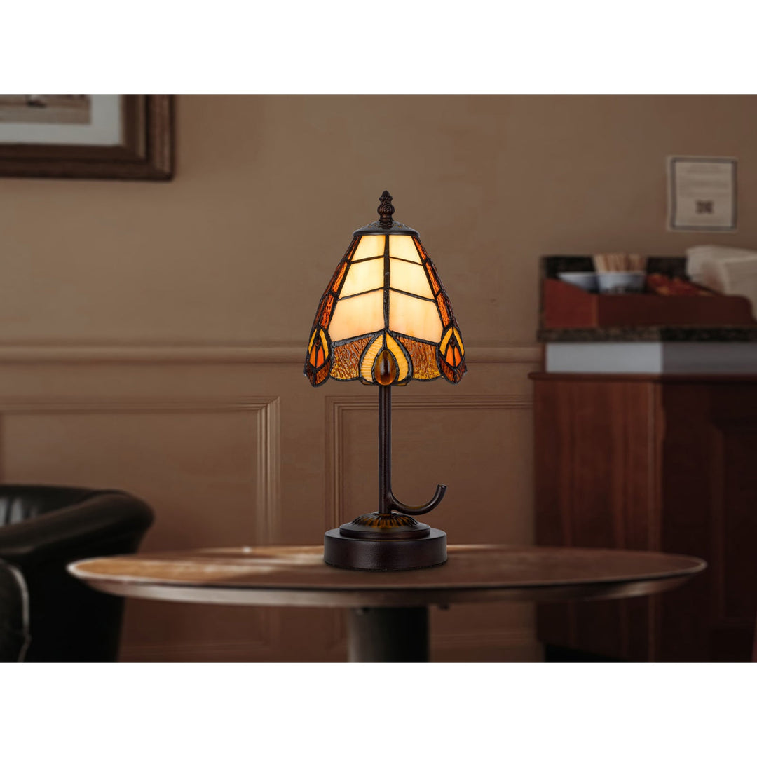 40W METAL/RESIN TIFFANY ACCENT LAMP WITH INLINE SWITCH Cal Lighting