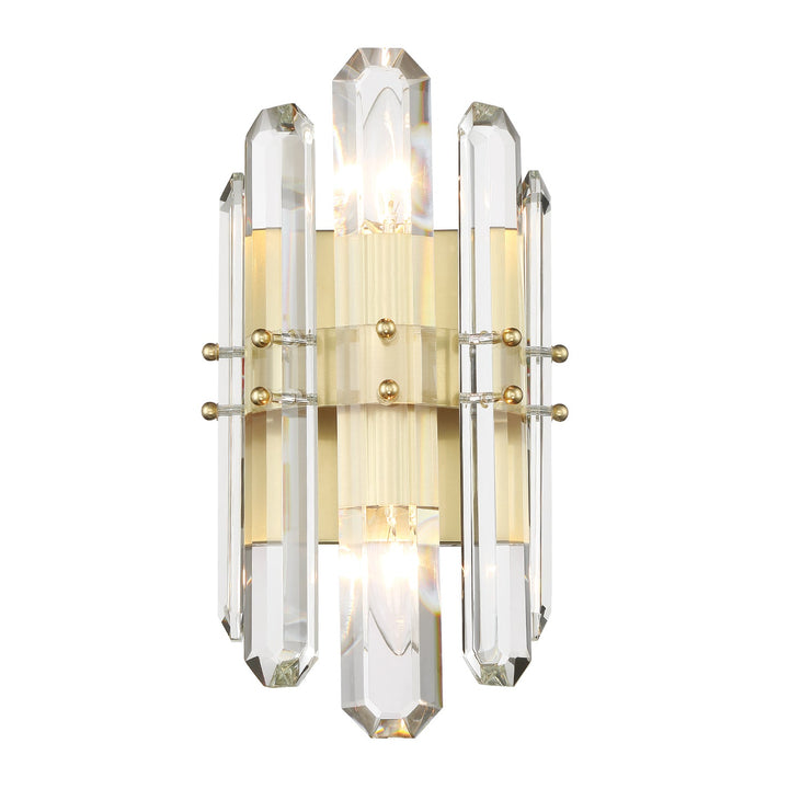 Crystorama Crystorama Bolton 2 Light Aged Brass Sconce